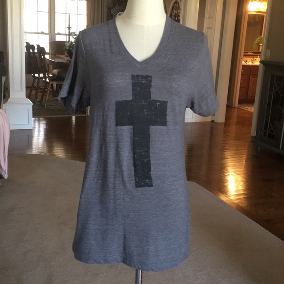 Bella Canvas Tops - Cross long tee shirt